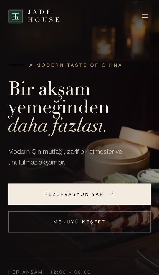 JADE HOUSE mobil görünümü